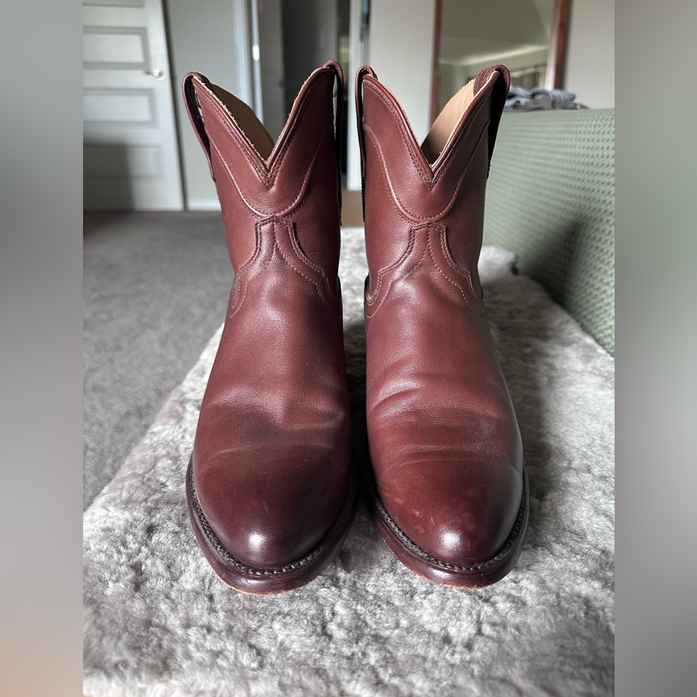 Tecovas Brown Leather Booties - Size 10
